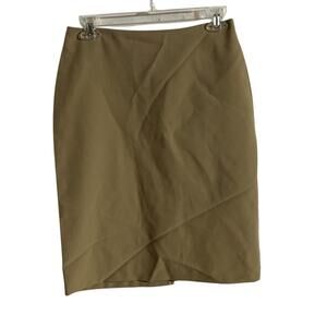 United colors of benneton khaki polyester skirt teacher prep cottage core
